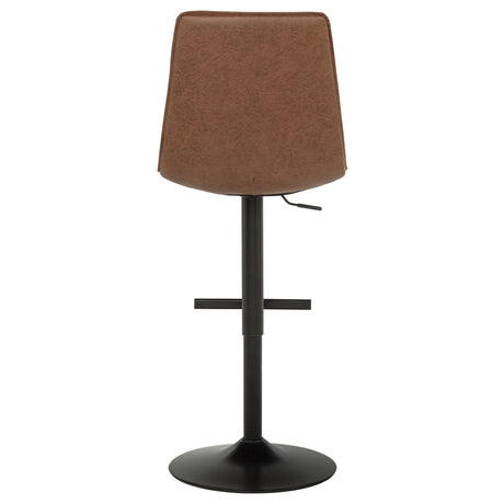  Coaster Furniture Eldridge 182957 Faux Leather Upholstered Adjustable Bar Stool - Coffee IMAGE 6