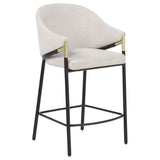  Coaster Furniture Chadwick 183436N Set of 2 Fabric Upholstered Counter Height Chair - Beige IMAGE 5