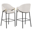  Coaster Furniture Chadwick 183437N Set of 2 Fabric Upholstered Bar Chair - Beige IMAGE 1