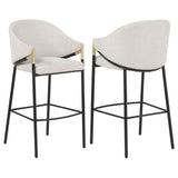  Coaster Furniture Chadwick 183437N Set of 2 Fabric Upholstered Bar Chair - Beige IMAGE 1