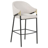  Coaster Furniture Chadwick 183437N Set of 2 Fabric Upholstered Bar Chair - Beige IMAGE 5