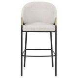  Coaster Furniture Chadwick 183437N Set of 2 Fabric Upholstered Bar Chair - Beige IMAGE 8