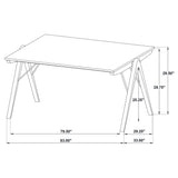  Coaster Furniture Randolph 192521 82-inch Rectangular Dining Table - Sheesham/Brown IMAGE 9
