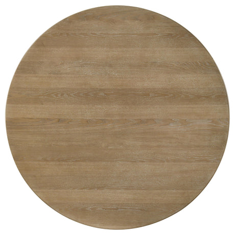  Coaster Furniture Adina 193610 53-inch Round Wood Dining Table  - Distressed Light Brown IMAGE 4