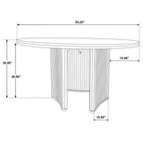  Coaster Furniture Adina 193610 53-inch Round Wood Dining Table  - Distressed Light Brown IMAGE 8