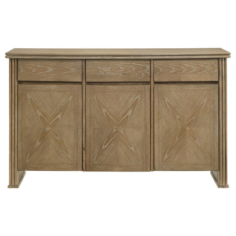  Coaster Furniture Adina 193615 3-door 59-inch Sideboard Server  - Distressed Light Brown IMAGE 10