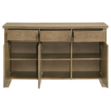  Coaster Furniture Adina 193615 3-door 59-inch Sideboard Server  - Distressed Light Brown IMAGE 12