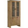  Coaster Furniture Adina 193616 77-inch Tall Display Cabinet  - Distressed Light Brown IMAGE 1