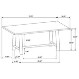  Coaster Furniture Duncan 193651 71-inch Rectangular Wood Dining Room Table - Washed Oak IMAGE 8
