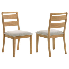  Coaster Furniture Duncan 193652 Set of 2 Ladder Back Dining Side Chair - Washed Oak IMAGE 1