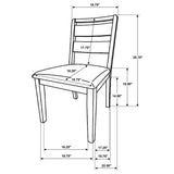  Coaster Furniture Duncan 193652 Set of 2 Ladder Back Dining Side Chair - Washed Oak IMAGE 12