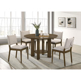  Coaster Furniture Ottowa 193660 47-inch Round Wood Dining Table with Shelf - Brown IMAGE 8