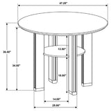  Coaster Furniture Ottowa 193668 47-inch Round Counter Height Dining Table - Brown IMAGE 6