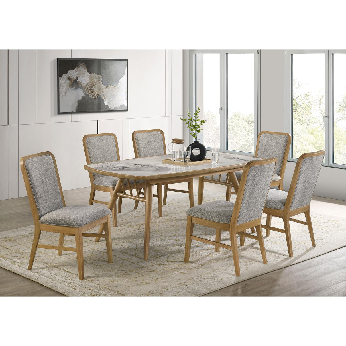  Coaster Furniture Croyden 193731 73-inch Rectangular Dining Table - Weathered Natural IMAGE 11