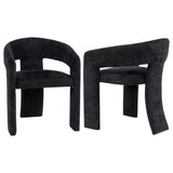  Coaster Furniture Carlow 193813BLK Set of 2 Upholstered Dining Arm Chair - Black IMAGE 1