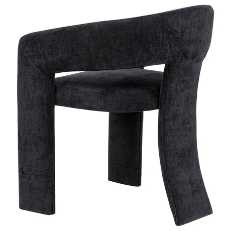  Coaster Furniture Carlow 193813BLK Set of 2 Upholstered Dining Arm Chair - Black IMAGE 8