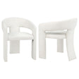  Coaster Furniture Carlow 193813WHT Set of 2 Upholstered Dining Arm Chair - White IMAGE 1