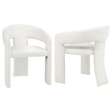 Coaster Furniture Carlow 193813WHT Set of 2 Upholstered Dining Arm Chair - White IMAGE 1