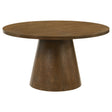  Coaster Furniture Franklin 193830 54-inch Round Wood Pedestal Base Dining Table - Dark Brown IMAGE 1
