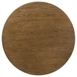  Coaster Furniture Franklin 193830 54-inch Round Wood Pedestal Base Dining Table - Dark Brown IMAGE 2