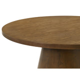  Coaster Furniture Franklin 193830 54-inch Round Wood Pedestal Base Dining Table - Dark Brown IMAGE 4