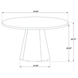  Coaster Furniture Franklin 193830 54-inch Round Wood Pedestal Base Dining Table - Dark Brown IMAGE 5