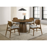  Coaster Furniture Franklin 193830 54-inch Round Wood Pedestal Base Dining Table - Dark Brown IMAGE 7