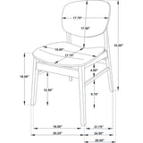  Coaster Furniture Benford 193832 Set of 2 Dining Side Chair Wood Seat - Dark Brown IMAGE 14