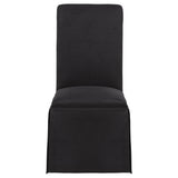  Coaster Furniture Shawna 193912BLK Set of 2 Upholstered Skirted Side Chair - Black IMAGE 11