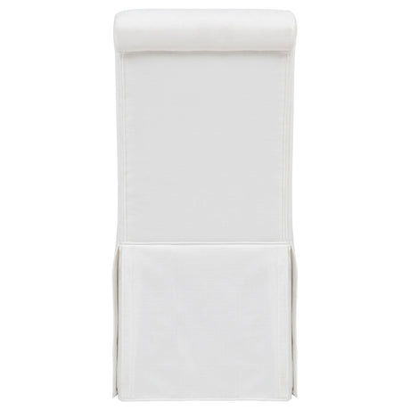  Coaster Furniture Shawna 193912WHT Set of 2 Upholstered Skirted Side Chair - White IMAGE 11