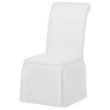  Coaster Furniture Shawna 193912WHT Set of 2 Upholstered Skirted Side Chair - White IMAGE 2