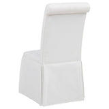  Coaster Furniture Shawna 193912WHT Set of 2 Upholstered Skirted Side Chair - White IMAGE 3