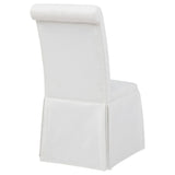  Coaster Furniture Shawna 193912WHT Set of 2 Upholstered Skirted Side Chair - White IMAGE 6