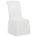  Coaster Furniture Shawna 193912WHT Set of 2 Upholstered Skirted Side Chair - White IMAGE 9