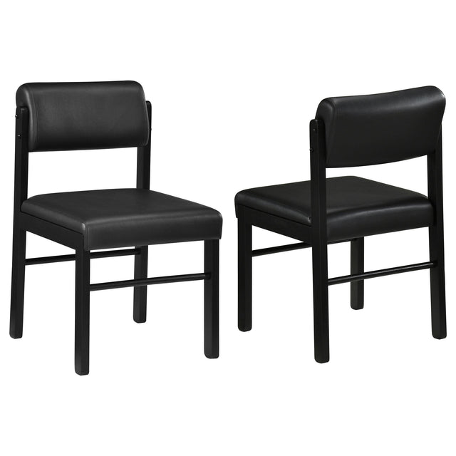  Coaster Furniture Kehoe 193922BLK Set of 2 Upholstered Dining Side Chair - Black IMAGE 1