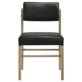  Coaster Furniture Kehoe 193922NAT Set of 2 Upholstered Dining Side Chair - Black/Natural Oak IMAGE 10