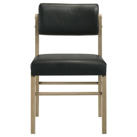  Coaster Furniture Kehoe 193922NAT Set of 2 Upholstered Dining Side Chair - Black/Natural Oak IMAGE 10