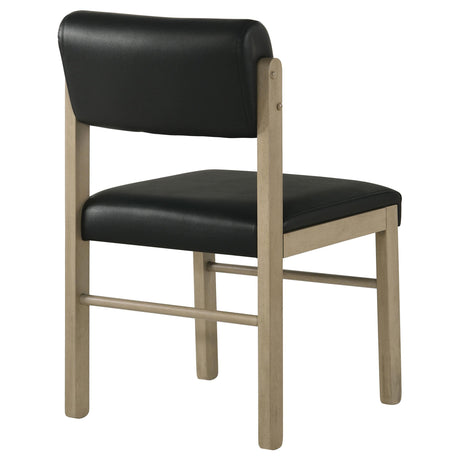  Coaster Furniture Kehoe 193922NAT Set of 2 Upholstered Dining Side Chair - Black/Natural Oak IMAGE 11