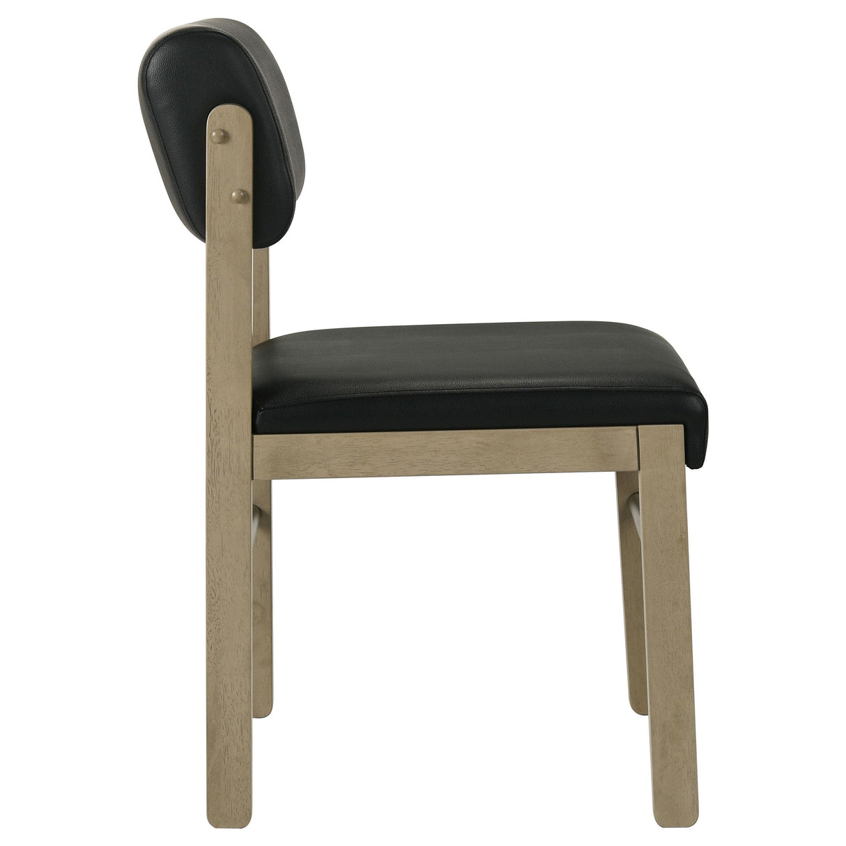  Coaster Furniture Kehoe 193922NAT Set of 2 Upholstered Dining Side Chair - Black/Natural Oak IMAGE 3