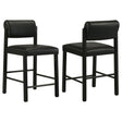  Coaster Furniture Kehoe 193929BLK Set of 2 Upholstered Counter Height Chair - Black IMAGE 1