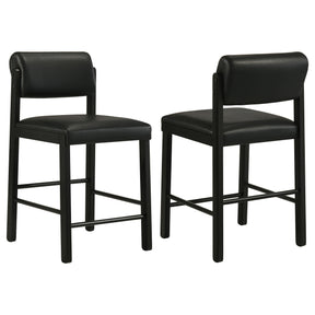  Coaster Furniture Kehoe 193929BLK Set of 2 Upholstered Counter Height Chair - Black IMAGE 1