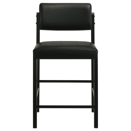  Coaster Furniture Kehoe 193929BLK Set of 2 Upholstered Counter Height Chair - Black IMAGE 10