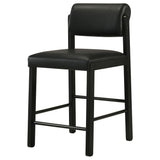  Coaster Furniture Kehoe 193929BLK Set of 2 Upholstered Counter Height Chair - Black IMAGE 3