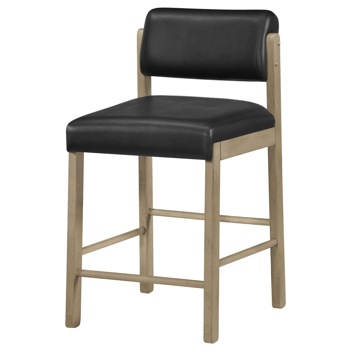  Coaster Furniture Kehoe 193929NAT Set of 2 Upholstered Counter Height Chair - Black/Natural Oak IMAGE 8