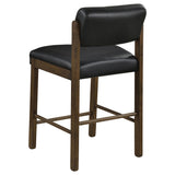  Coaster Furniture Kehoe 193929WAL Set of 2 Upholstered Counter Height Chair - Black/Walnut IMAGE 3