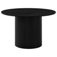  Coaster Furniture Hamlyn 193930BLK 47-inch Round Wood Dining Room Table - Black IMAGE 1