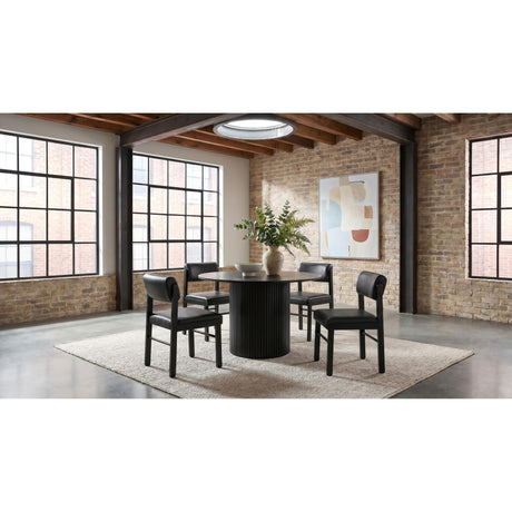  Coaster Furniture Hamlyn 193930BLK 47-inch Round Wood Dining Room Table - Black IMAGE 7