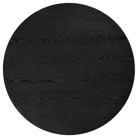  Coaster Furniture Hamlyn 193930BLK 47-inch Round Wood Dining Room Table - Black IMAGE 8