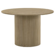  Coaster Furniture Hamlyn 193930NAT 47-inch Round Wood Dining Room Table - Natural Oak IMAGE 1