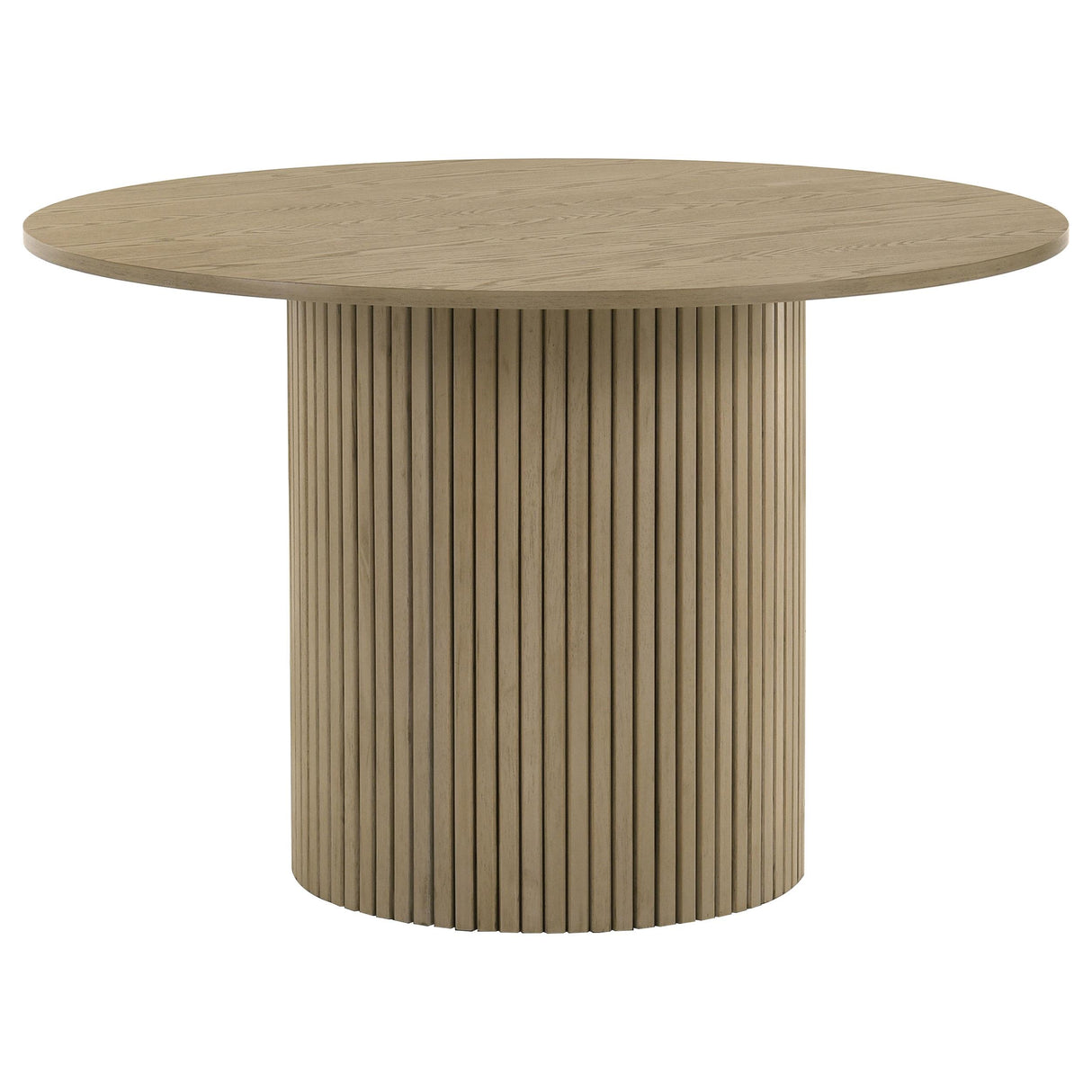  Coaster Furniture Hamlyn 193930NAT 47-inch Round Wood Dining Room Table - Natural Oak IMAGE 1